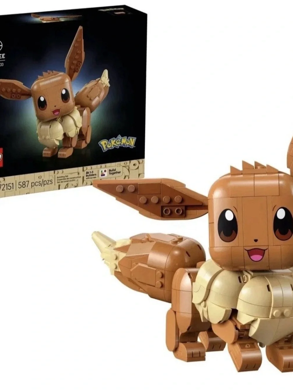 Lego Eevee Building Set - Brown and Cream